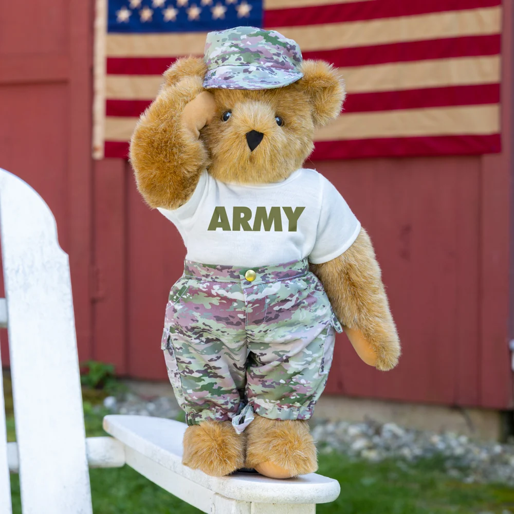 15 In. Honorable Hugs Camouflage Bear - Image 2