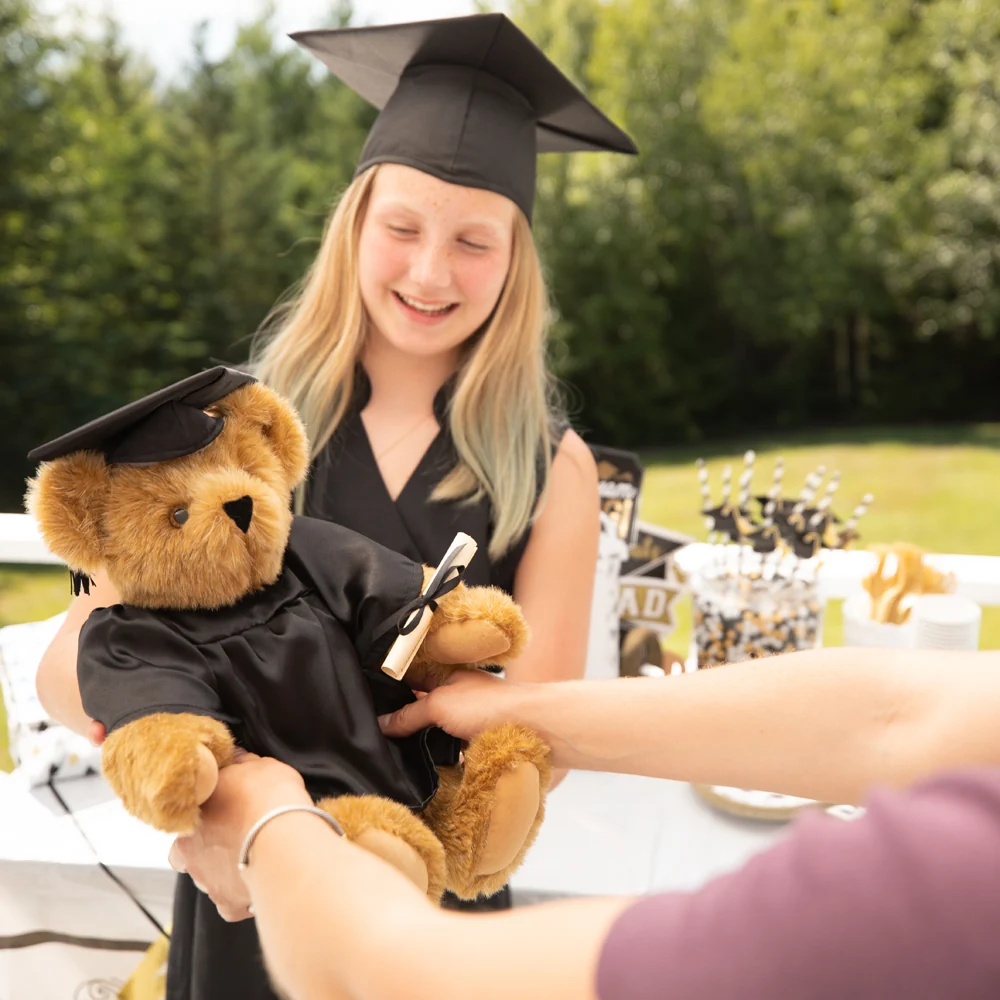 15 In. Graduation Bear in Black Gown - Image 4