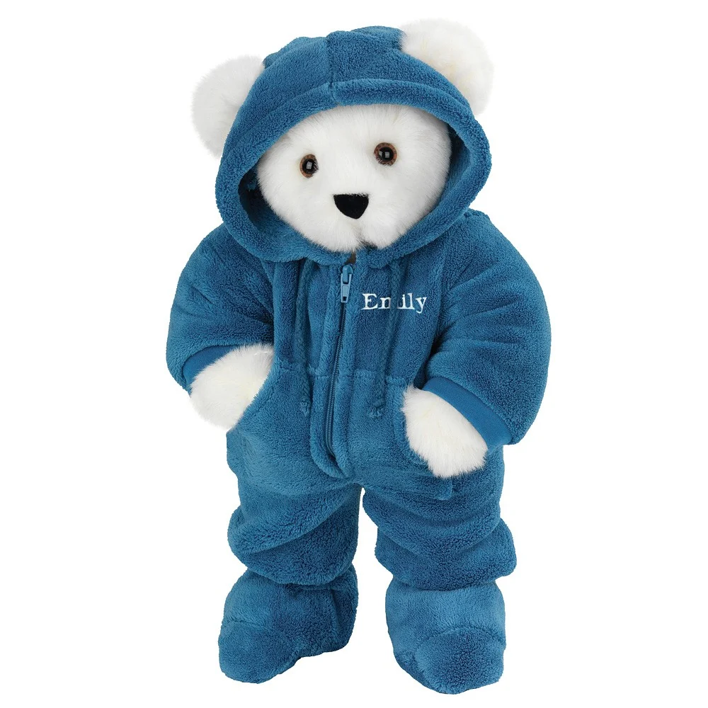 15 In. Hoodie-Footie Bear. Blue - Image 4