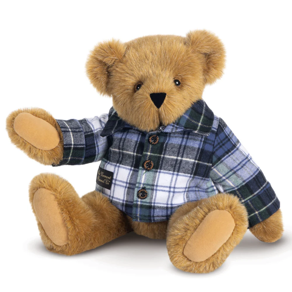 15 In. Vermont Flannel Bear. Campbell Plaid